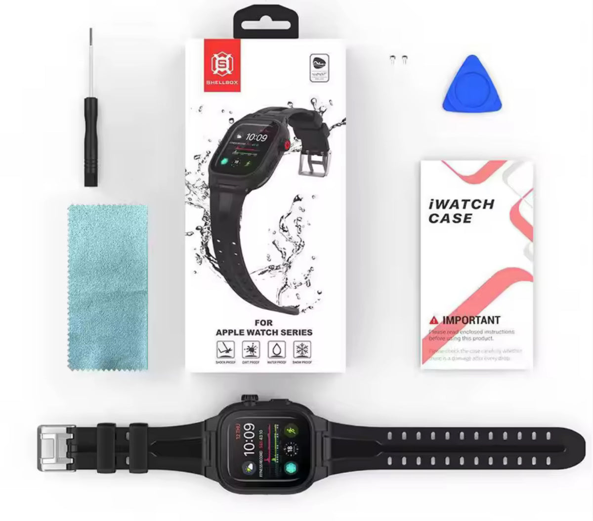 KREWLINE x SHELLBOX | IP68 Waterproof Apple Watch Protective Case – 44mm
