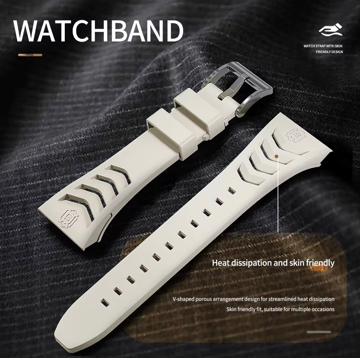 KREWLINE - Shellbox WHITE & SILVER 44/45mm Shockproof Apple Watch Case