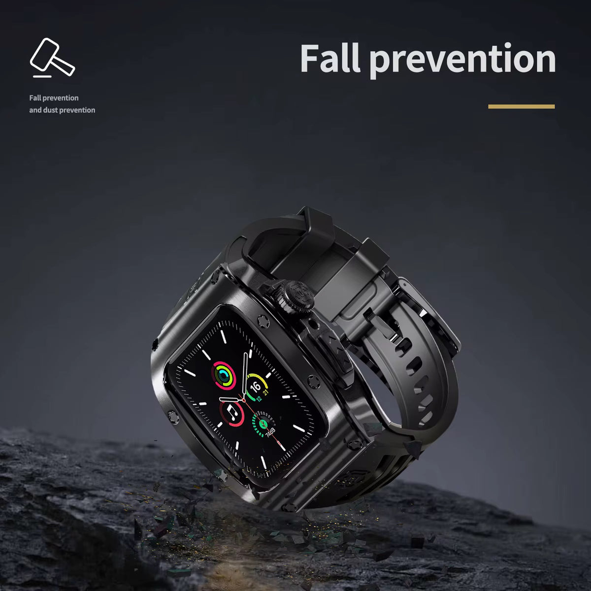 KREWLINE - Shellbox BLACK 44/45mm Shockproof Apple Watch Case