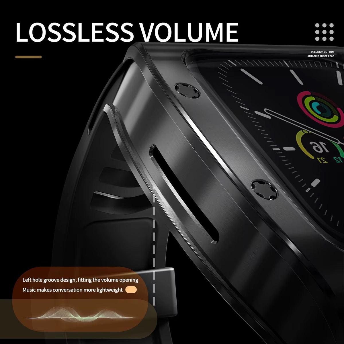 KREWLINE - Shellbox BLACK 44/45mm Shockproof Apple Watch Case